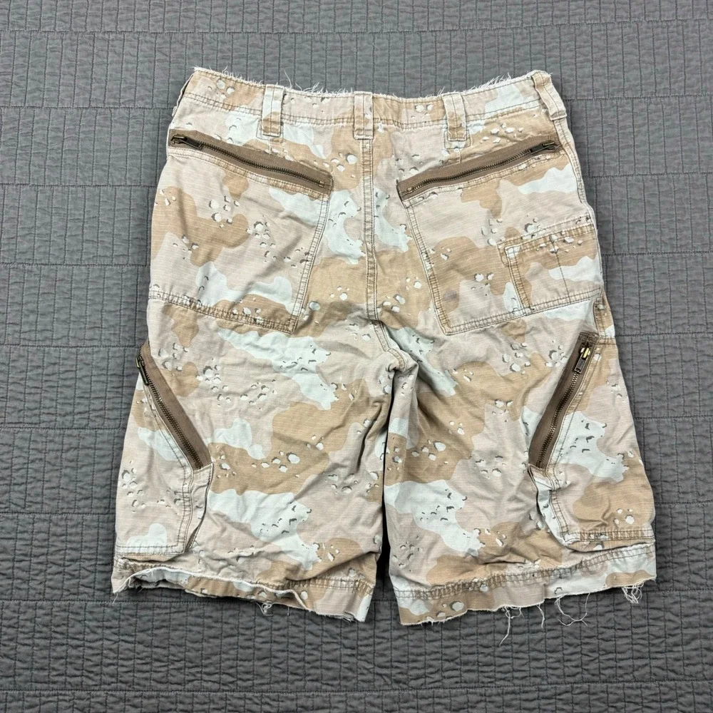 Y2K Mossimo Shorts Men 31 Chocolate Chip Camo Cargo Baggy 12